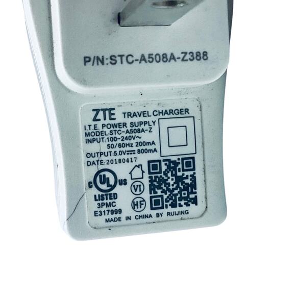 ZTE Power Supply Single 5V/800mA USB Wall Charger - Picture 4 of 4